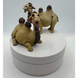 Camel Pair Figurines Noah's Ark Stamped Pete Aspit Holy Herd